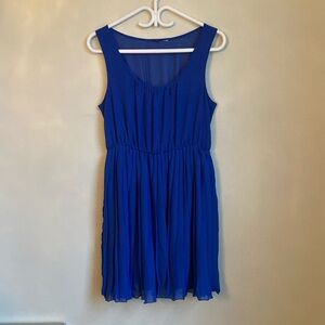 Cobalt dress with nice pleatings
